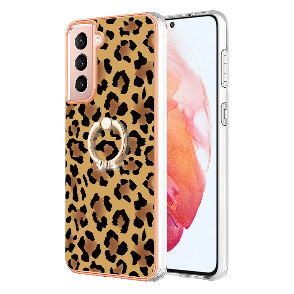 YB IMD Series-20 Style D For Samsung Galaxy S21 FE 5G 2.0mm Protective TPU Cover IMD Kickstand Electroplated Phone Case YB IMD Series-20 Style D For Samsung Galaxy S21 FE 5G 2.0mm Protective TPU Cover IMD Kickstand Electroplated Phone Case